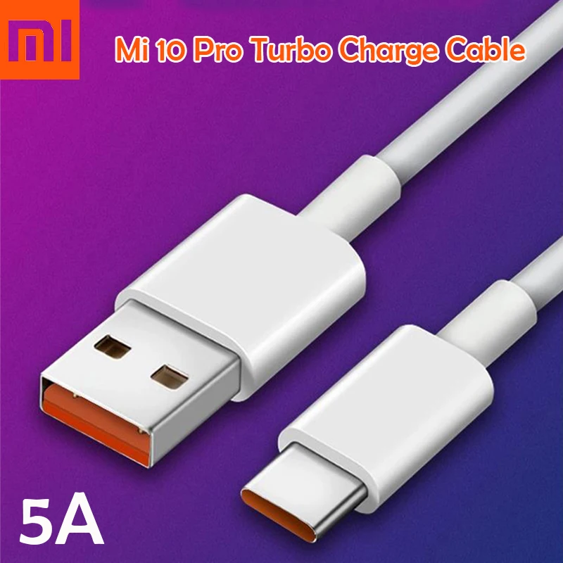 Оригинальный зарядный кабель Xiaomi 5A Turbo быстрая зарядка Тип C USB линия для Mi 10 11 CC9 Pro