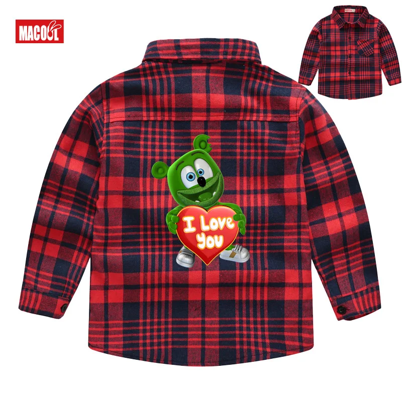 

Рубашка для девочек и мальчиков, модные детские рубашки, хлопковые рубашки с длинным рукавом и мультяшным рисунком, рубашки для мальчиков, п...