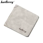 Мужской кошелек Baellerry, из искусственной кожи, матовый, два складных, однотонный, короткий кошелек для кредитных карт, держатель для карт