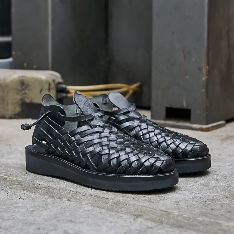 Сандалии мужские из натуральной воловьей кожи винтажные босоножки с толстой