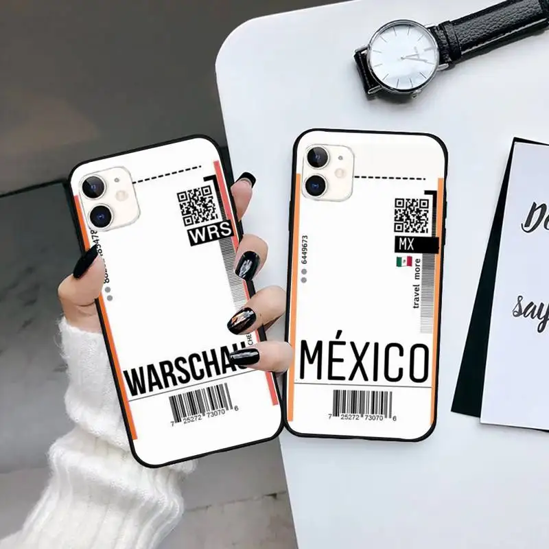 

Fashion ins Flag Bar code Label ticket Phone Case for iPhone 7 8 11 12 Pro X XS XR Samsung A S 6 7 9plus 10plus 21s 71