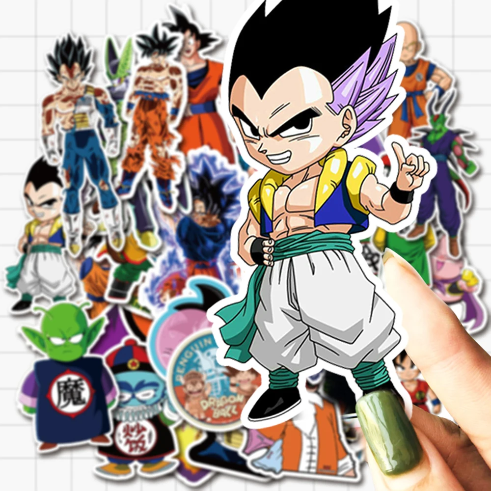 VANMAXX 50 PCS Dragon Ball Japanese Anime Stickers Waterproof Vinyl Decal for Laptop Helmet Bicycle Luggage Guitar Car Stickers