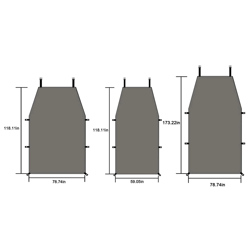 

Portable Campin Shelter, Car Side Awning RV Sun Shade Sail Canopy Roof Top Tent for Caravan, Outdoor, SUV