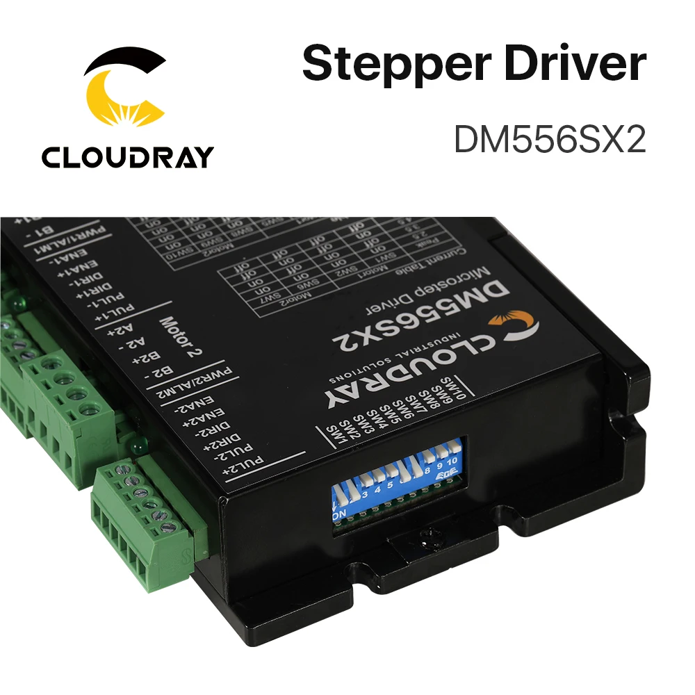 Драйвер шагового двигателя Cloudray Nema 23/24 DM556SX2 а 24 ~ 48 В постоянного тока для 2 шт.