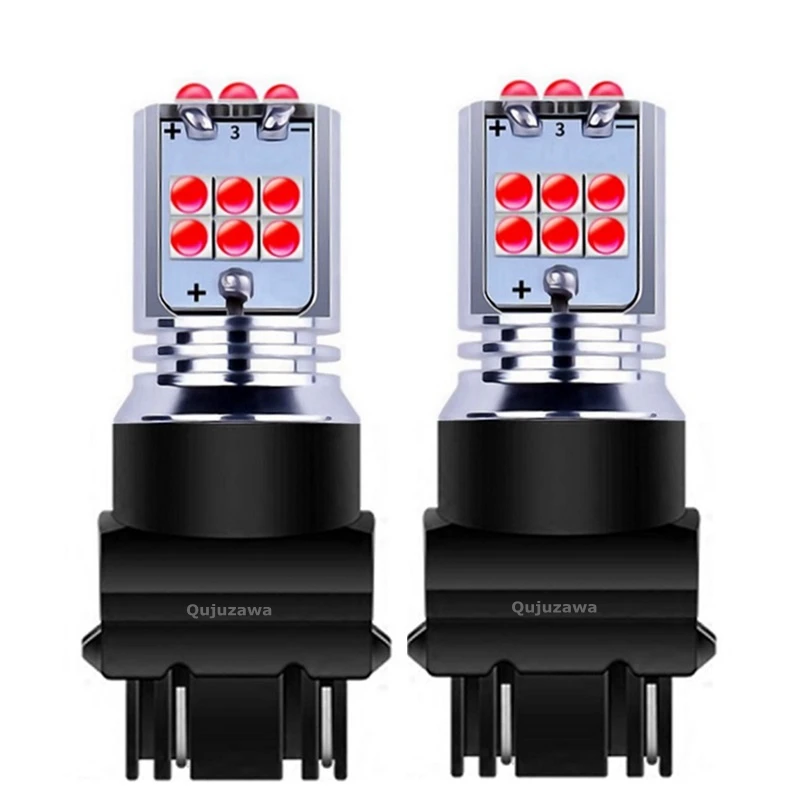 2 шт. T25 3157 3156 P27/7 Вт P27W супер яркий 1800LM LED-камера заднего вида для автомобиля лампы Тормозная лампа дневные ходовые огни поворотники