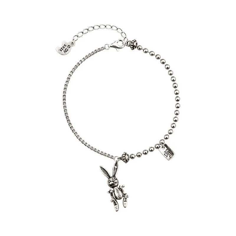 

Wholesale European Fashion Fine Rabbit Pearl Cartton Asymmetric Bracelet for Woman Girl Birthday Party Gift