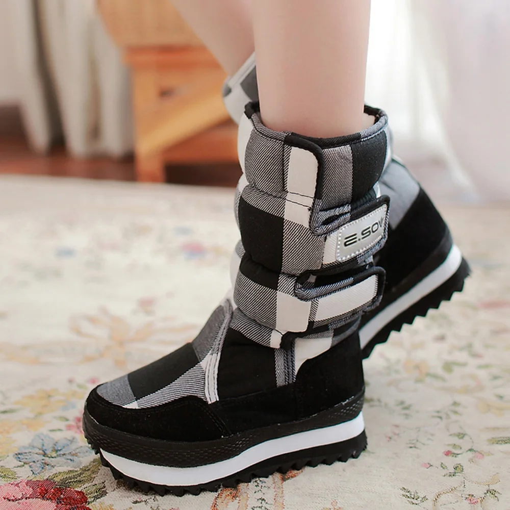 Fashionable middle boots Scottish style snow boots snow shoes middle boots cotton boots short boots women