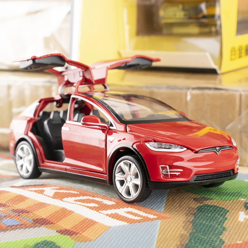 1:32 Tesla Model X высококлассная модель автомобиля из сплава детские игрушки