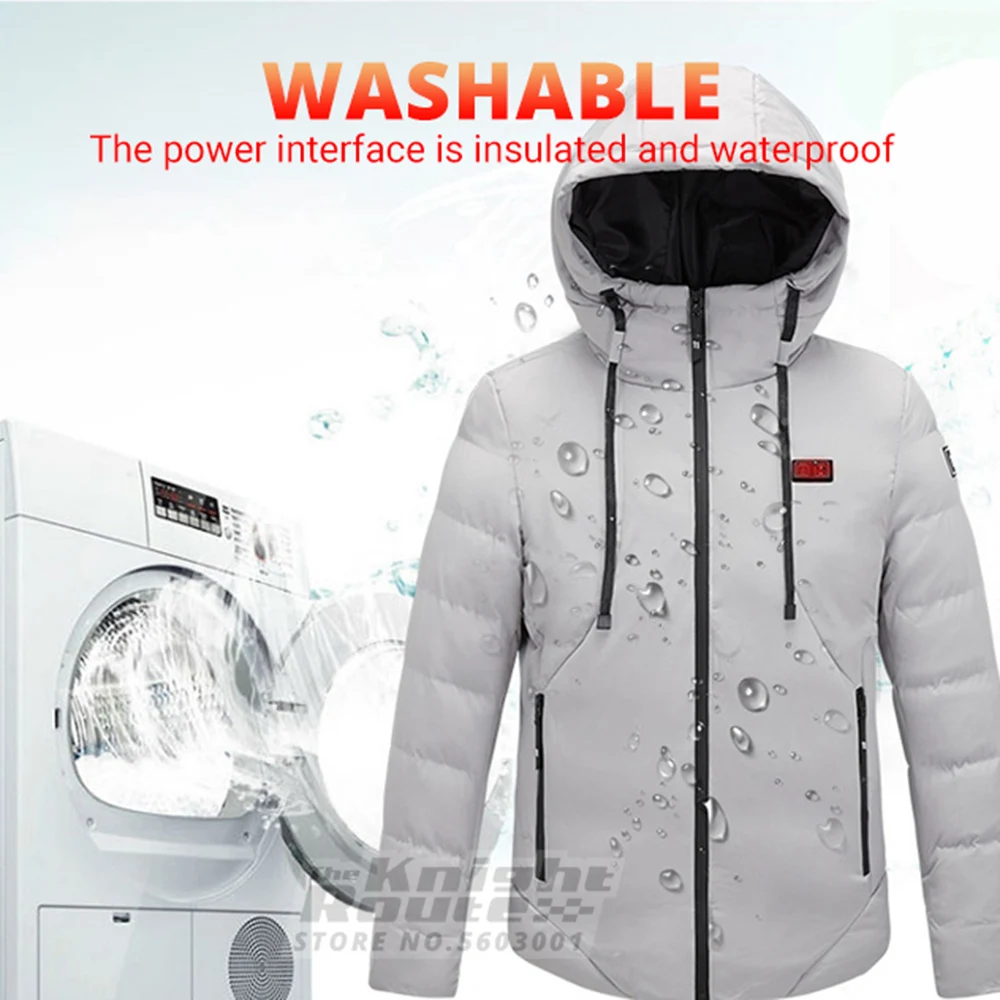 Зимняя мужская куртка с подогревом жилет электрическим USB верхняя одежда лыжный