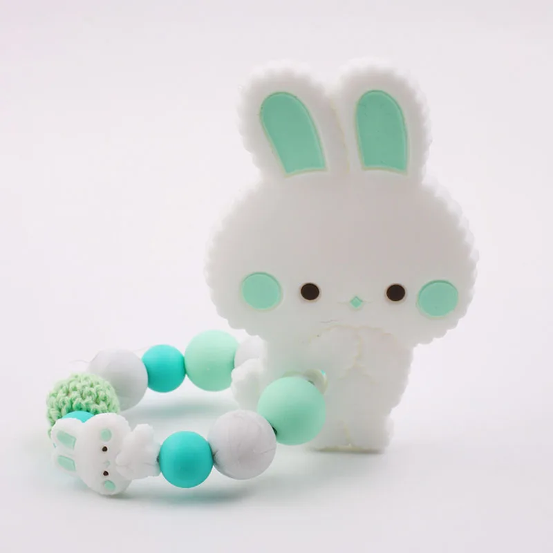 Прекрасный силиконовый погремушка-грызунок Грызунок кролик силиконовые бусины