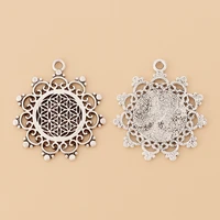 30pcslot tibetan silver flower of life charms pendants for necklace earring diy jewelry making accessories