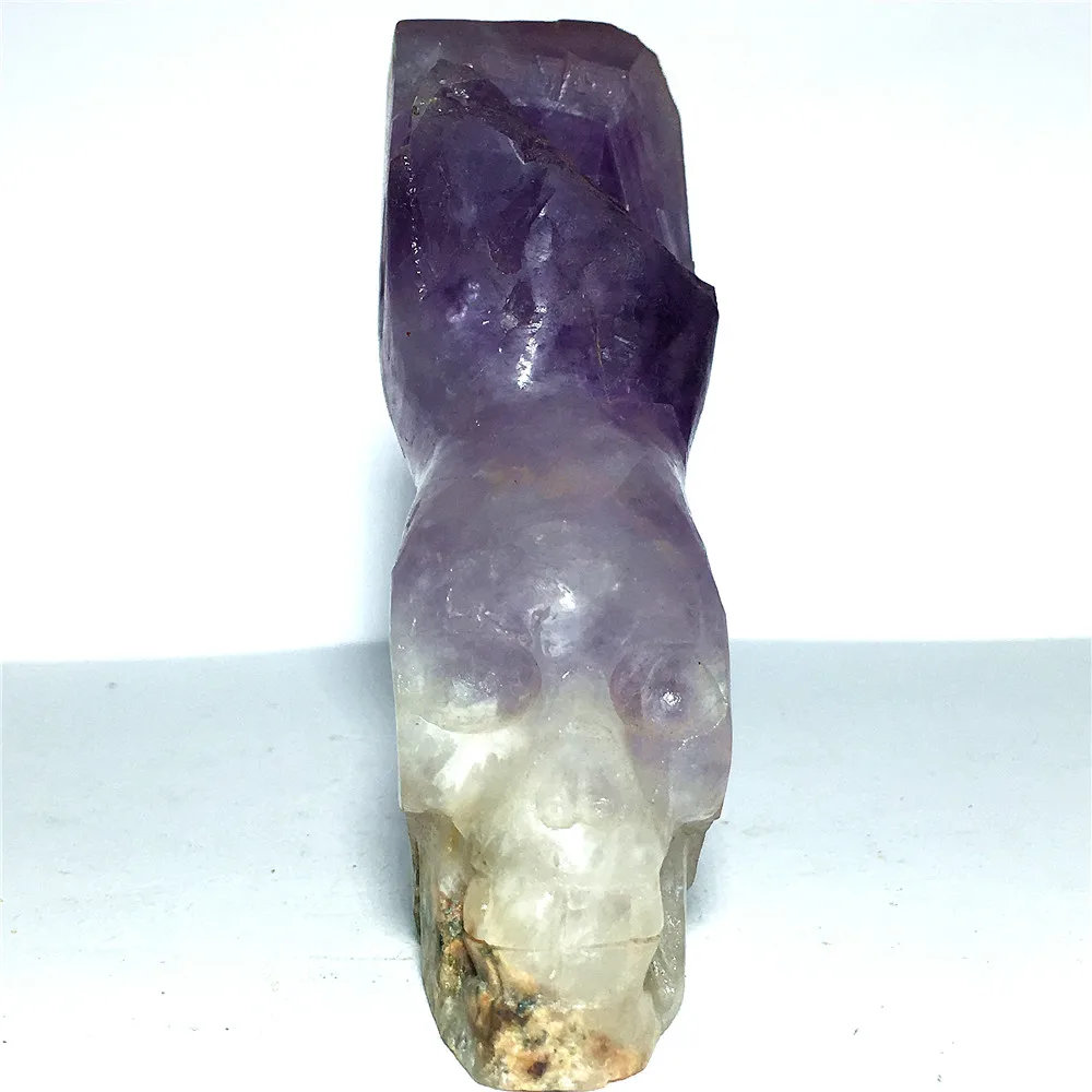 

Natural cranium amethyst quartz crystal Stones wedding home decoration chakras treatment Halloween DIY gift Reiki skulls