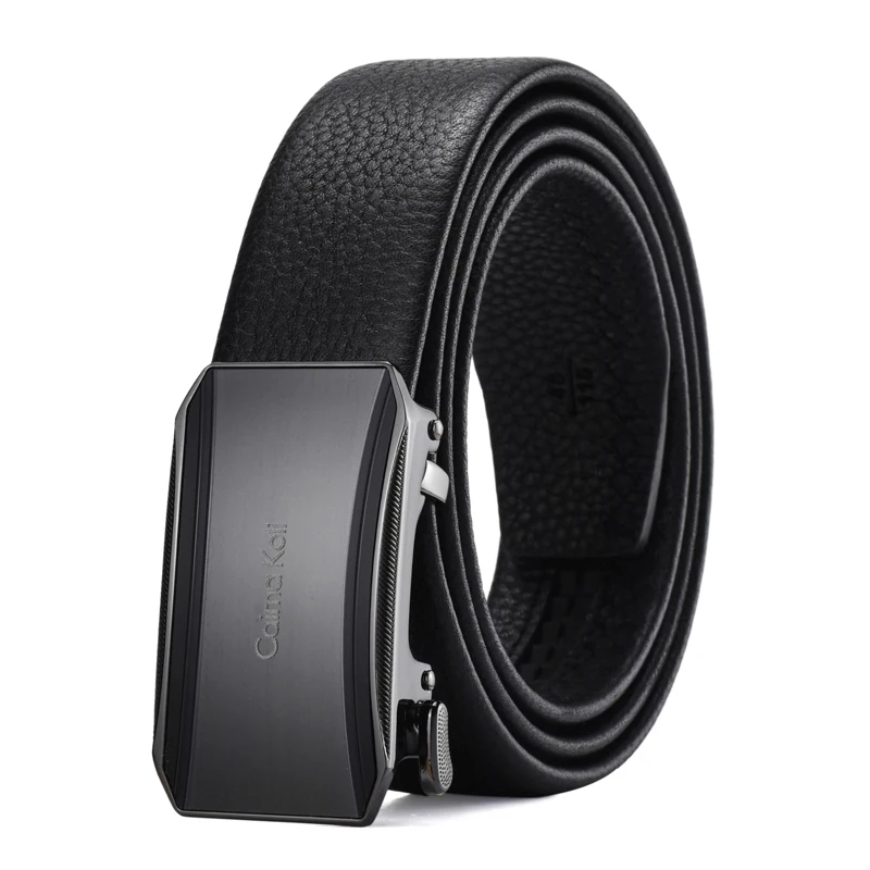 

New Men Luxury Brand Top Quality Genuine Leather Belts for Father boyfriend Strap Male Metal Automatic Buckle 16811