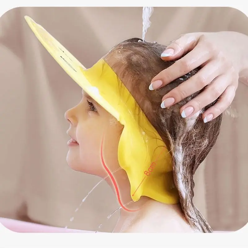 

Регулируемая Шапочка для детского душа, шапочка для мытья волос для новорожденных, защита ушей для детей, безопасная детская шапочка для го...