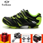 TIEBAO обувь для велоспорта, мужские кроссовки, педаль SPD, набор, обувь для горного велосипеда, самоблокирующаяся обувь из суперволокна, Mtb, Sapatos De Ciclismo