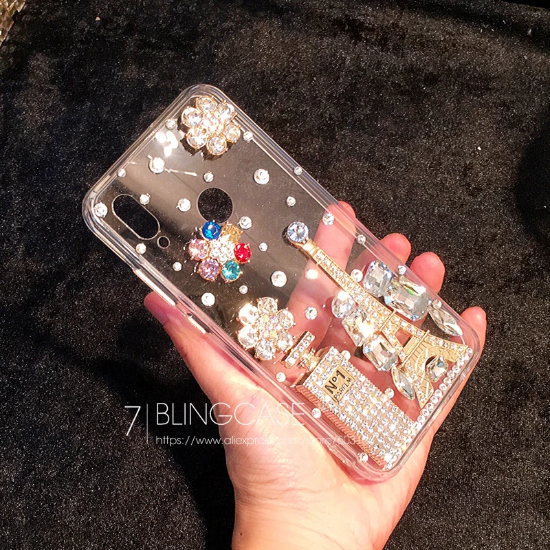 Чехол со стразами для ZTE Blade A3 A5 A7 2019 2020 V9 V10 Vita L8 Axon 7 Nubia Z17 Z11 Max N1 флакон духов Стразы