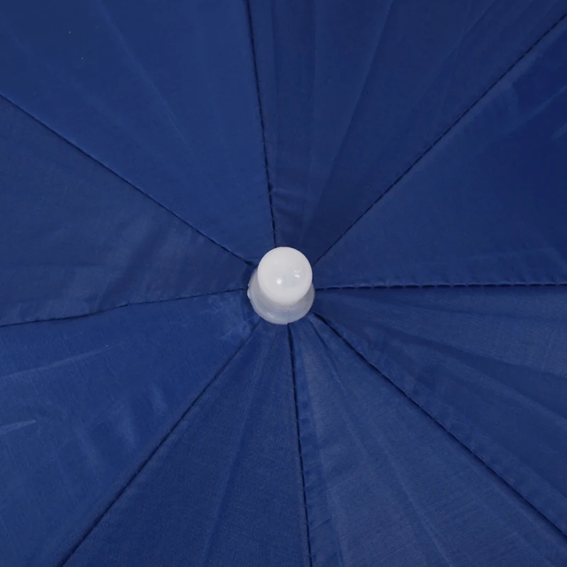 

26" Diameter Elastic Band Fishing Headwear Umbrella Hat Dark Blue