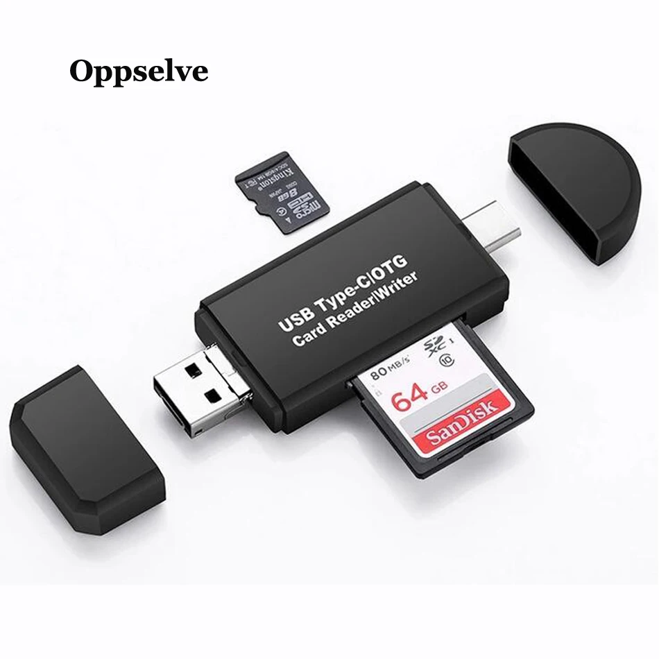 

Card Reader USB 2.0 Type C to SD Micro SD TF Adapter for Laptop Type-C Accessories OTG Cardreader Smart Memory SD Card Reader