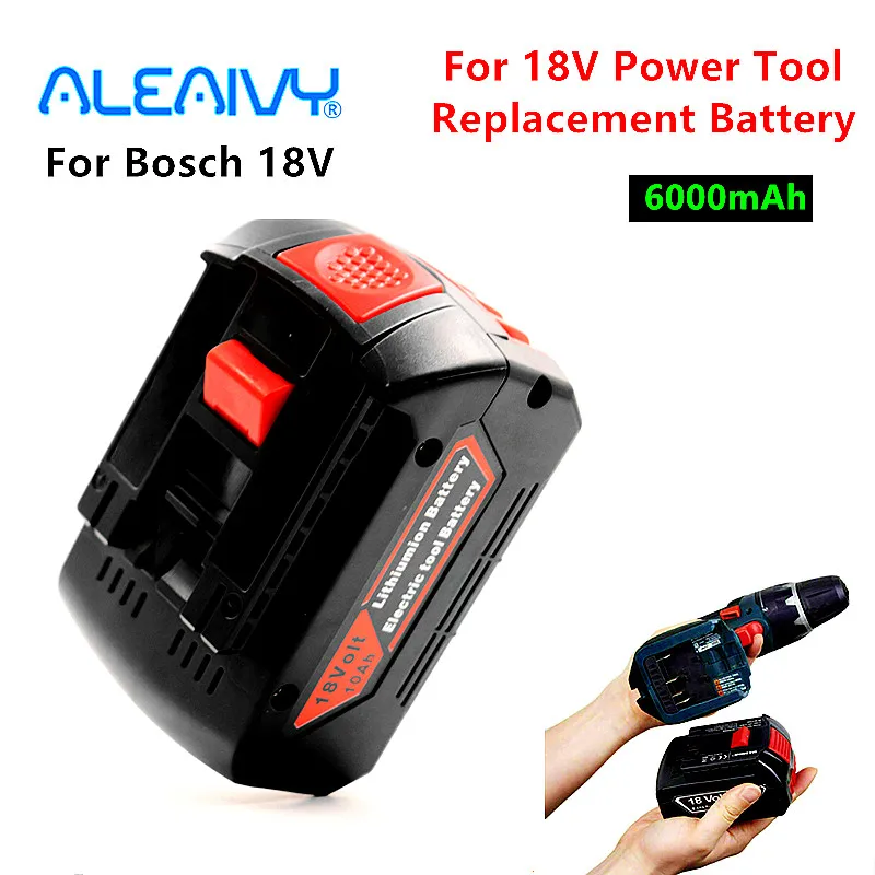 18V Battery 6.0Ah for Bosch Electric Drill 18V 6000mAh Rechargeable Li-ion Battery BAT609, BAT609G, BAT618, BAT618G, BAT614  - buy with discount
