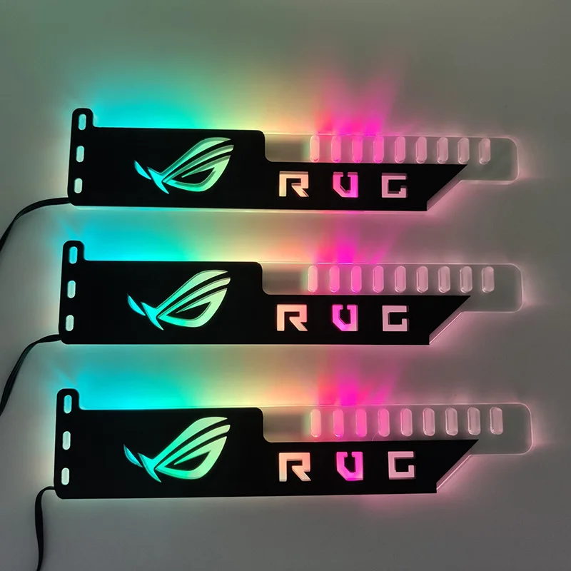 

Metal Graphics card Bracket use for Brace GPU Card Size 280*45*6mm use for Fix Video Card Light connect AURA 3PIN 5V RGB Header