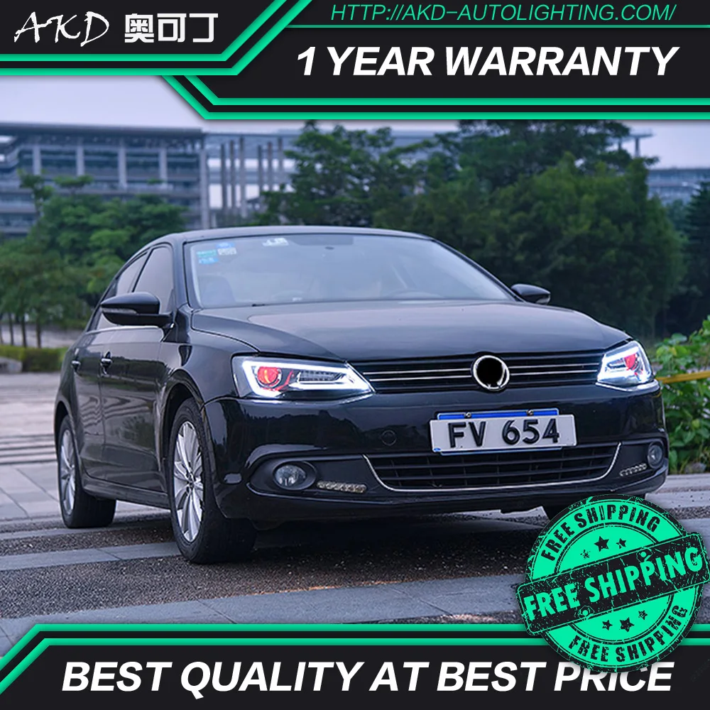 AKD тюнинг автомобильных фар для VW Jetta светодиодные фары DRL ходовые огни Bi-Xenon Beam
