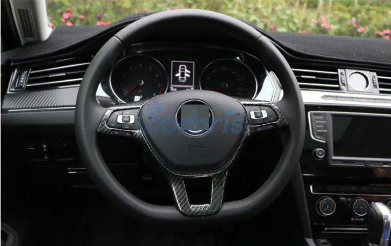 Для Volkswagen VW Tiguan L Mk2 2017 2018 накладка на кнопки рулевого колеса хромированные