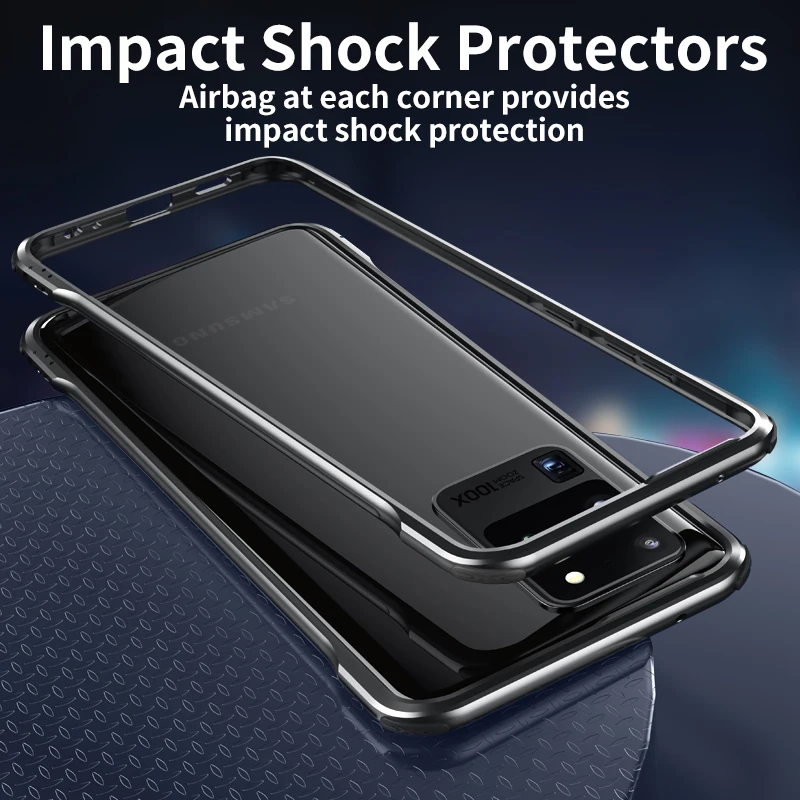 

Luxury Metal Hard Bumber Phone Case For Samsung Galaxy Note 20 S20 Plus Ultra Case Cover Funda