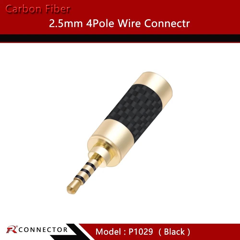 1 шт. высококачественный разъем из углеродного волокна 2 5 мм 4-полюсный