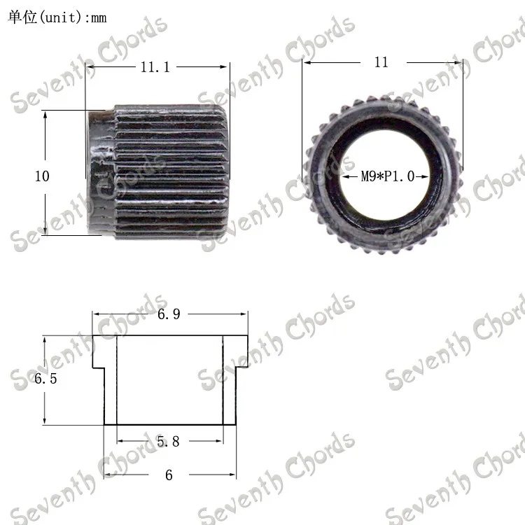 

3 Pcs Tremolo Arm Whammy Bar Threaded bushing Sleeve and Plastic Ferrule Bushing Washer for Electric Guitar