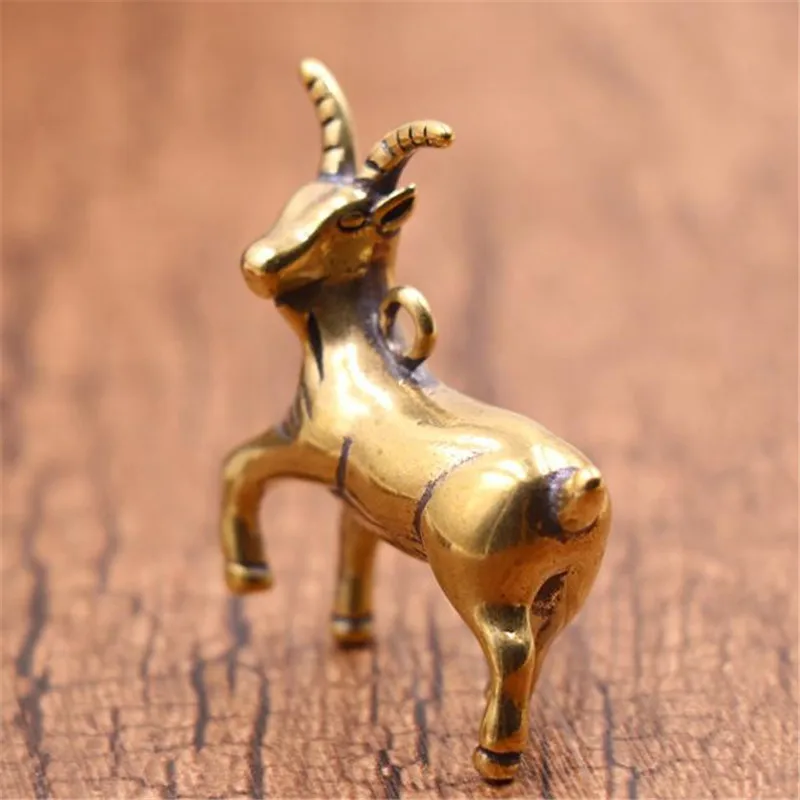 

Deer Casting Animal Mini 3D Figurine Retro Style Metal Sculpture Home Office Room Desktop Decoration Collect Ornaments Gift