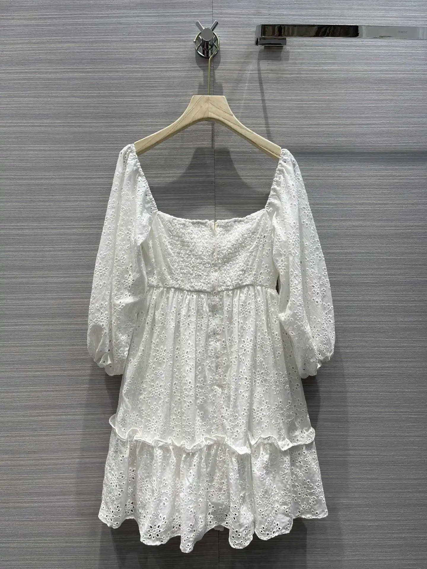 

В ретро-стиле; Элегантные белые кружевные платья для женская летняя обувь 2021 элитного бренда с длинным рукавом вечернее платье Роскошные от...