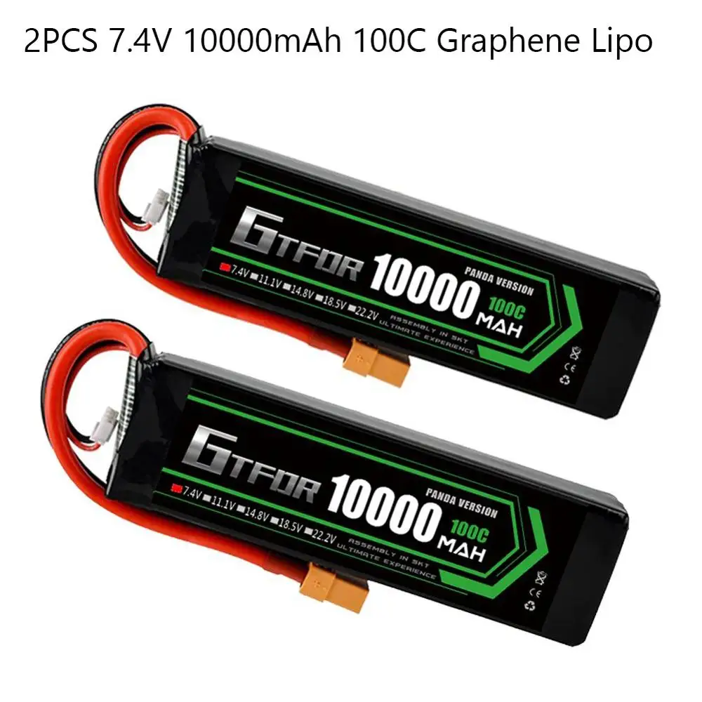 GTFDR 2 шт. батарея lipo 2S 7 4 V 10000mah 60C/7 9300mAh 130C/7 6500mah 80C/7 7000mah 60C для rc автомобиля 1/8 1/5 1/10