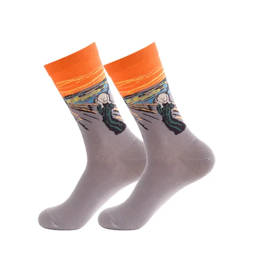Happy Sock свежие носки с фруктами красочные женские модные авокадо суши яблоко гамбургер Харадзюку Печать Искусство Calcetines Mujer - Цвет: MM0356-02
