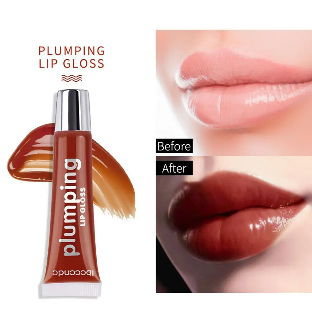 

50% Hot Sale 10ml High Saturation Lip Glaze Non-Stick Natural Extract Transparent Tube Jelly Glitter Sexy Lip Gloss for Female
