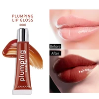 50 hot sale 10ml high saturation lip glaze non stick natural extract transparent tube jelly glitter sexy lip gloss for female