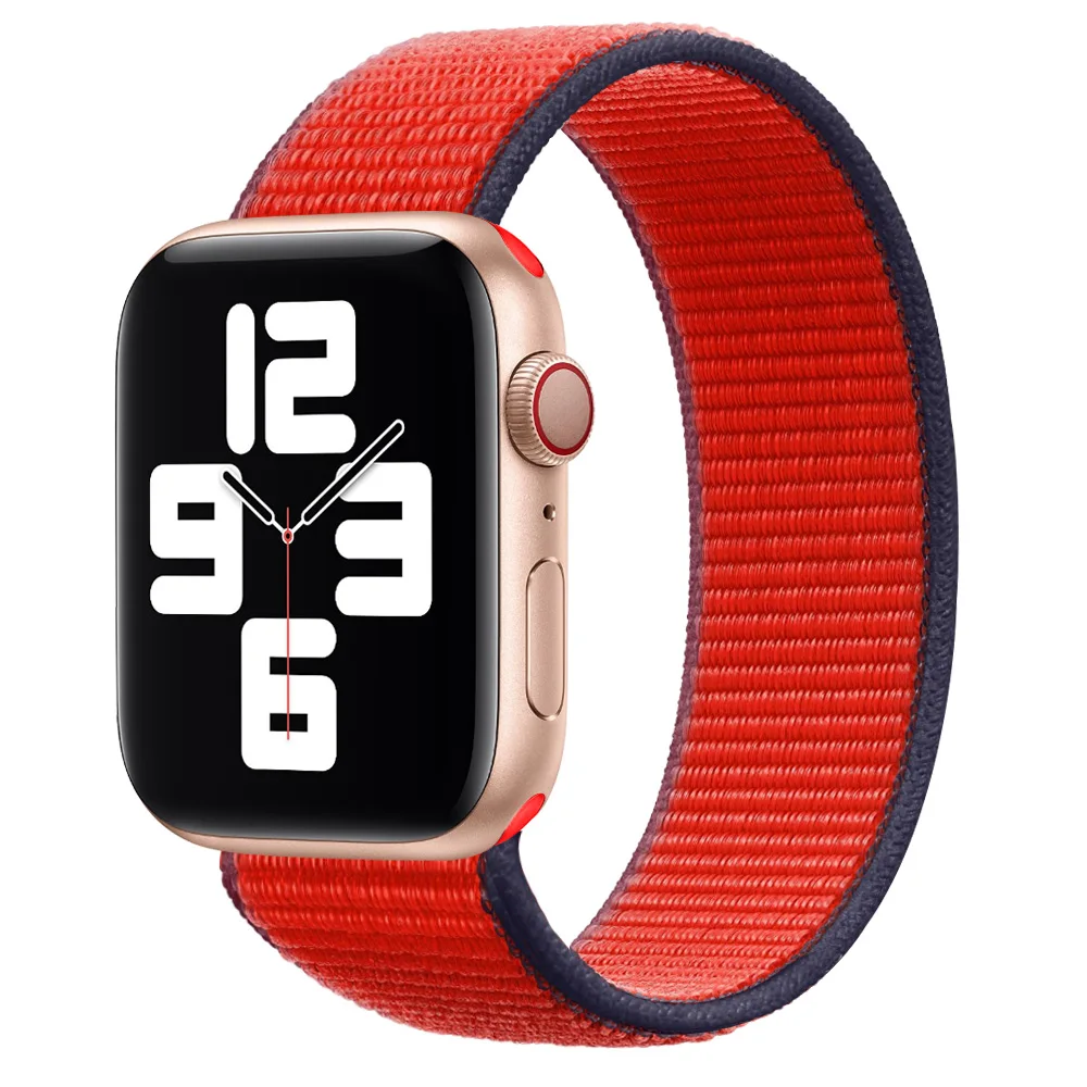 

2021 for Apple Watch Band Series 6/SE/5/4/3/2/1 38/40/42/44mm New Upgrade Braided Solo Loop Elastic Nylon Watch Strap
