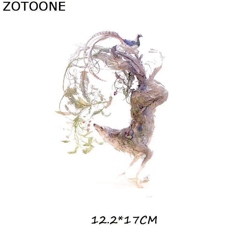 ZOTOONE наклейка для глажки животных маленькие белки животные моющиеся нашивки
