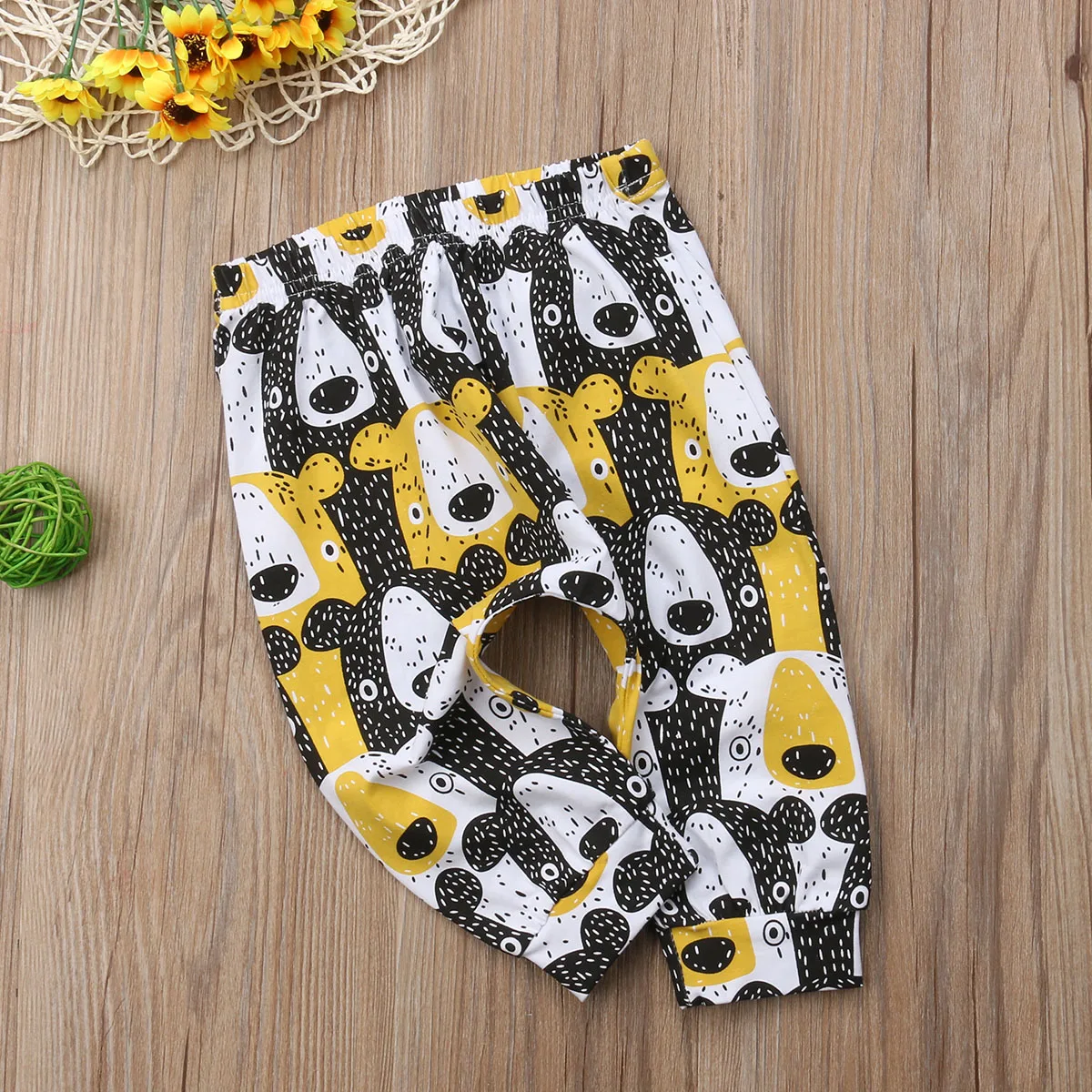 Pudcoco/штаны-шаровары для новорожденных мальчиков и девочек с рисунком медведя