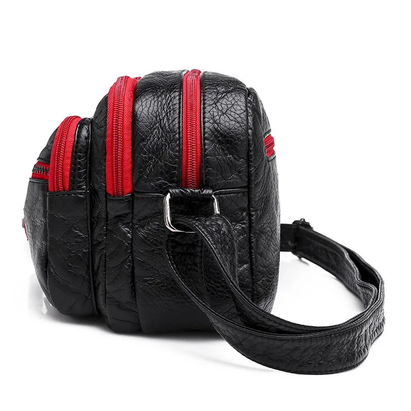 Повседневная женская сумка через плечо из мягкой искусственной кожи с