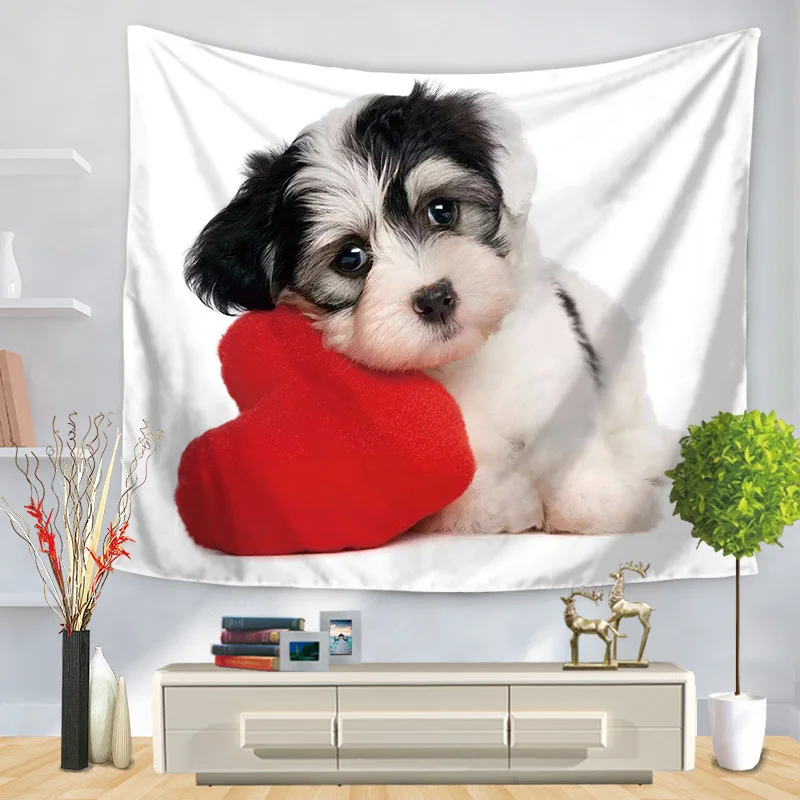 Индийский рисунок слона изображением мопса настенный гобелен из полиэфира Декор