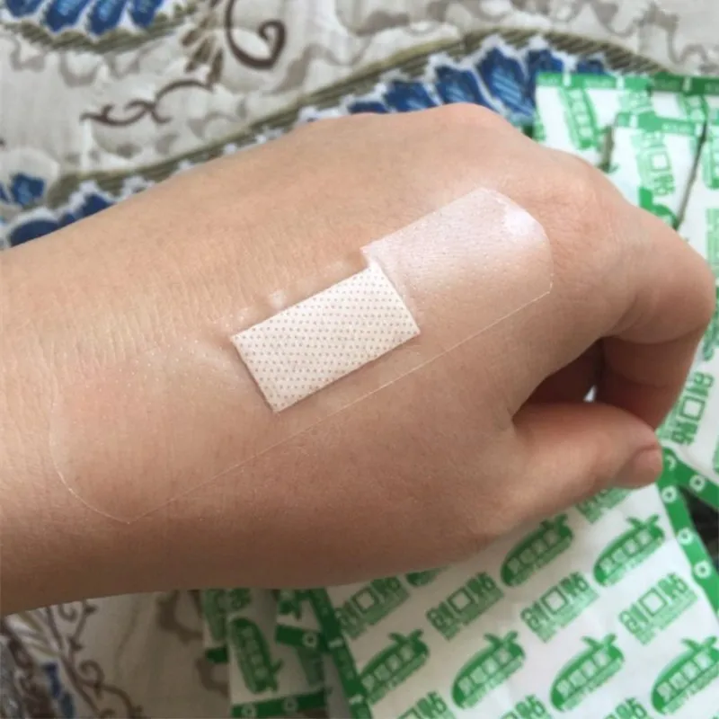 

160pcs /lot Simple Band-aid Transparent Waterproof Breathable Hemostatic wounds Adhesive Bandage First Aid Emergency Kit