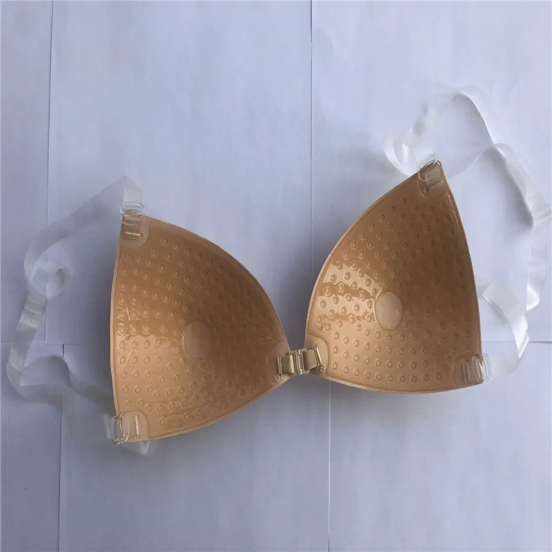 100pcs/2019 High quality Triangle A-D Cup Invisible Silicone Women Bra With Straps For Low Collar Dress Top Wedding dress