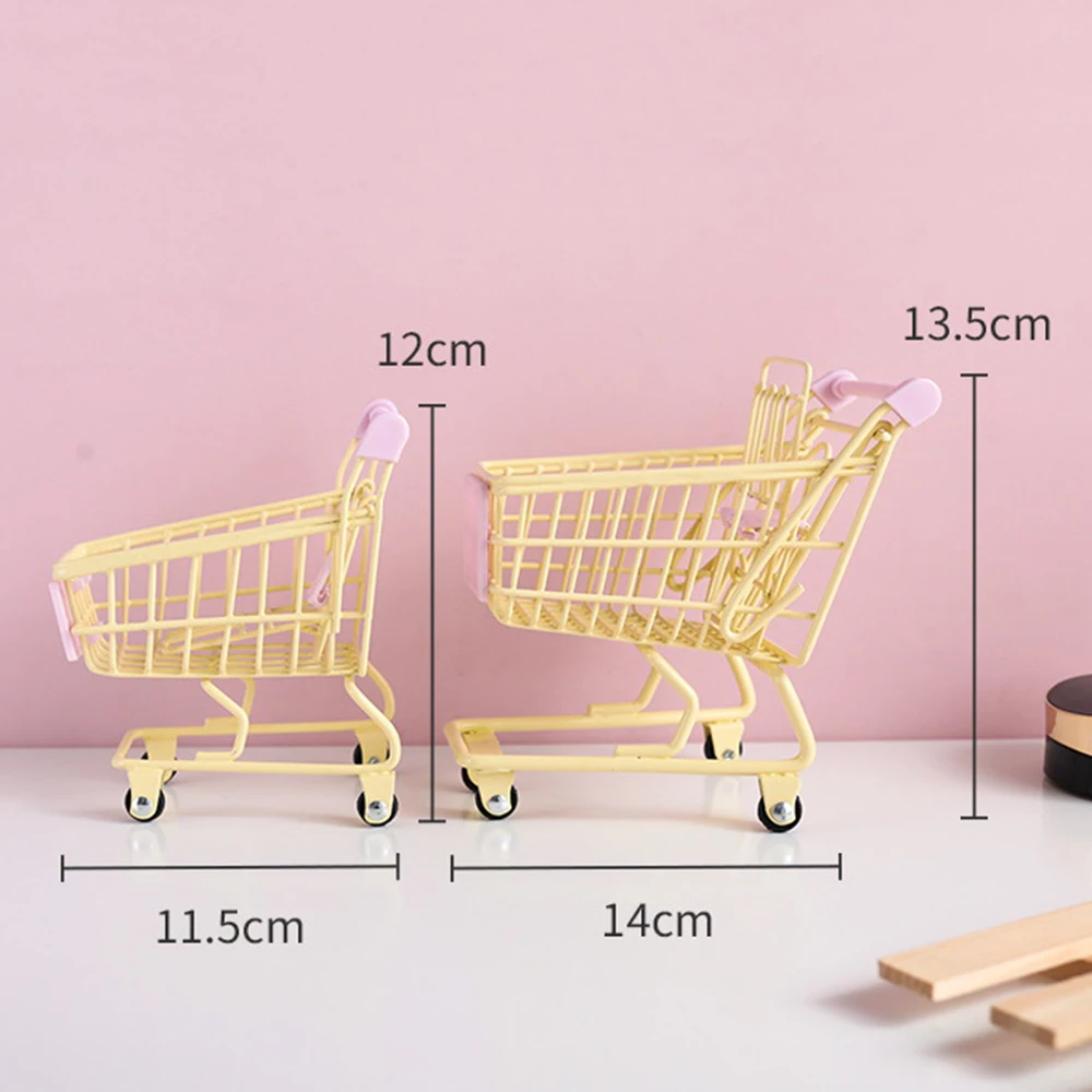

1Pcs Colorful Funny Mini Supermarket Shopping Cart Trolley Pet Bird Parrot Hamster Toy Mini Shopping Cart Bird Shopping Cart