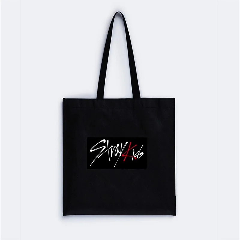 

KPOP Stray Kids Peripheral Canvas Bag STAY Shopping Bag Tote Bag Drawstring Pocket HYUNJIN Same Style