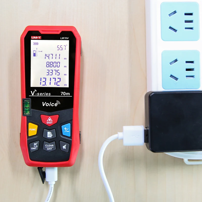 Лазерный дальномер UNI-T LM50V/70V/100V 50 70 100m электронная линейка USB зарядка голосовое