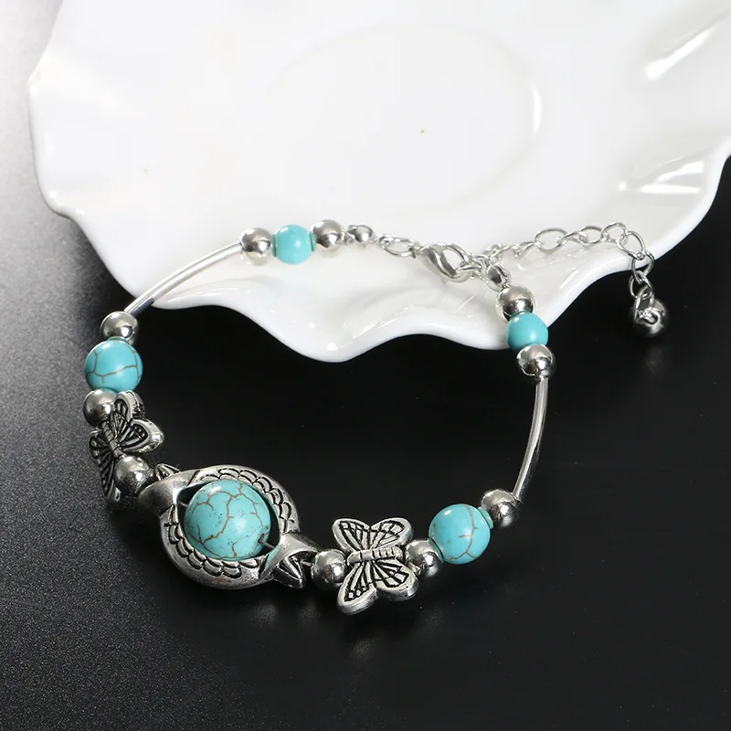 

African s Beads Bracelet Fashion Retro National Style Butterfly Bracelets Jewelry for Female Friend Party Best Gift