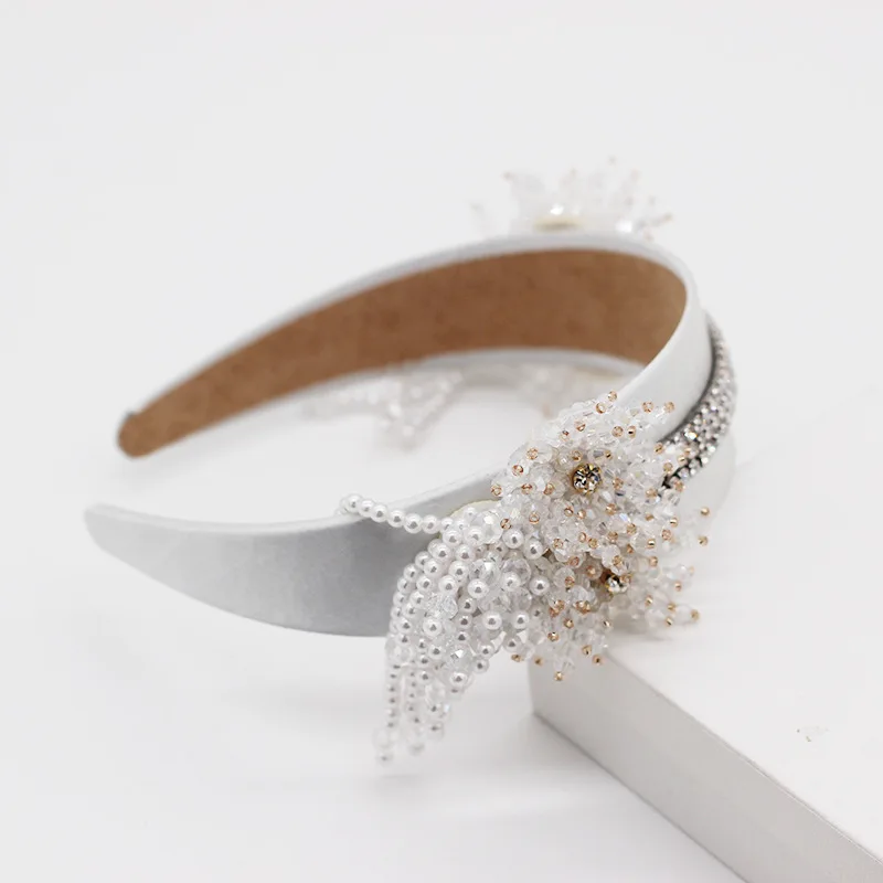 

Europe and America Fashion Origional Angel of Headdress Crystal Pendant Fairy Beauty White Tassels Elegant Hair Accessories Head