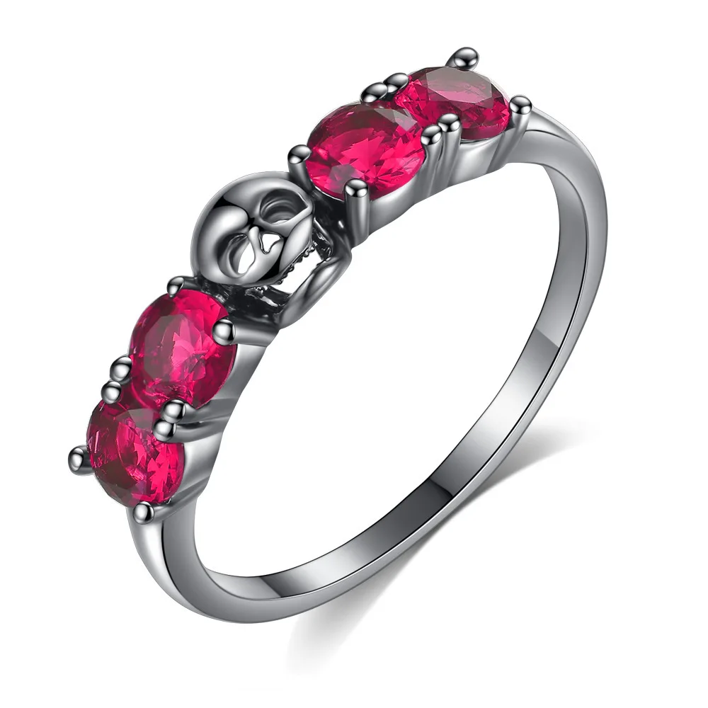 Кольцо в стиле панк черное кольцо хип-хоп зеленое с цирконием украшенное вручную