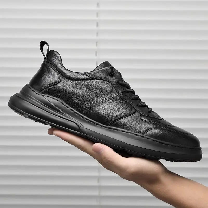 Мужская кожаная обувь Повседневная модная мягкая спортивная в деловом стиле