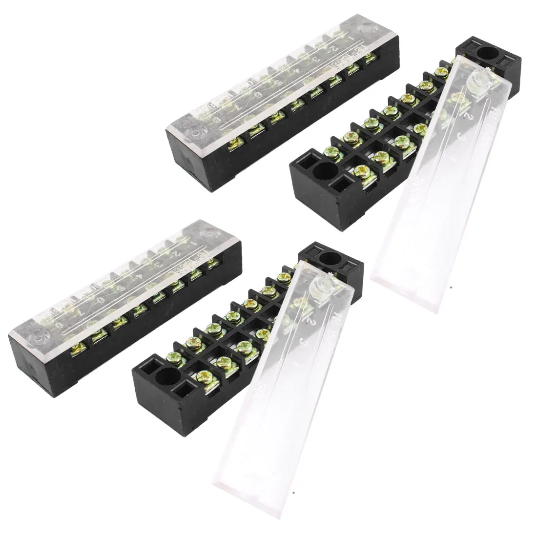 

Uxcell 4 Pcs Dual Row 8P Screw Connector Electric Barrier Terminal Block 15A